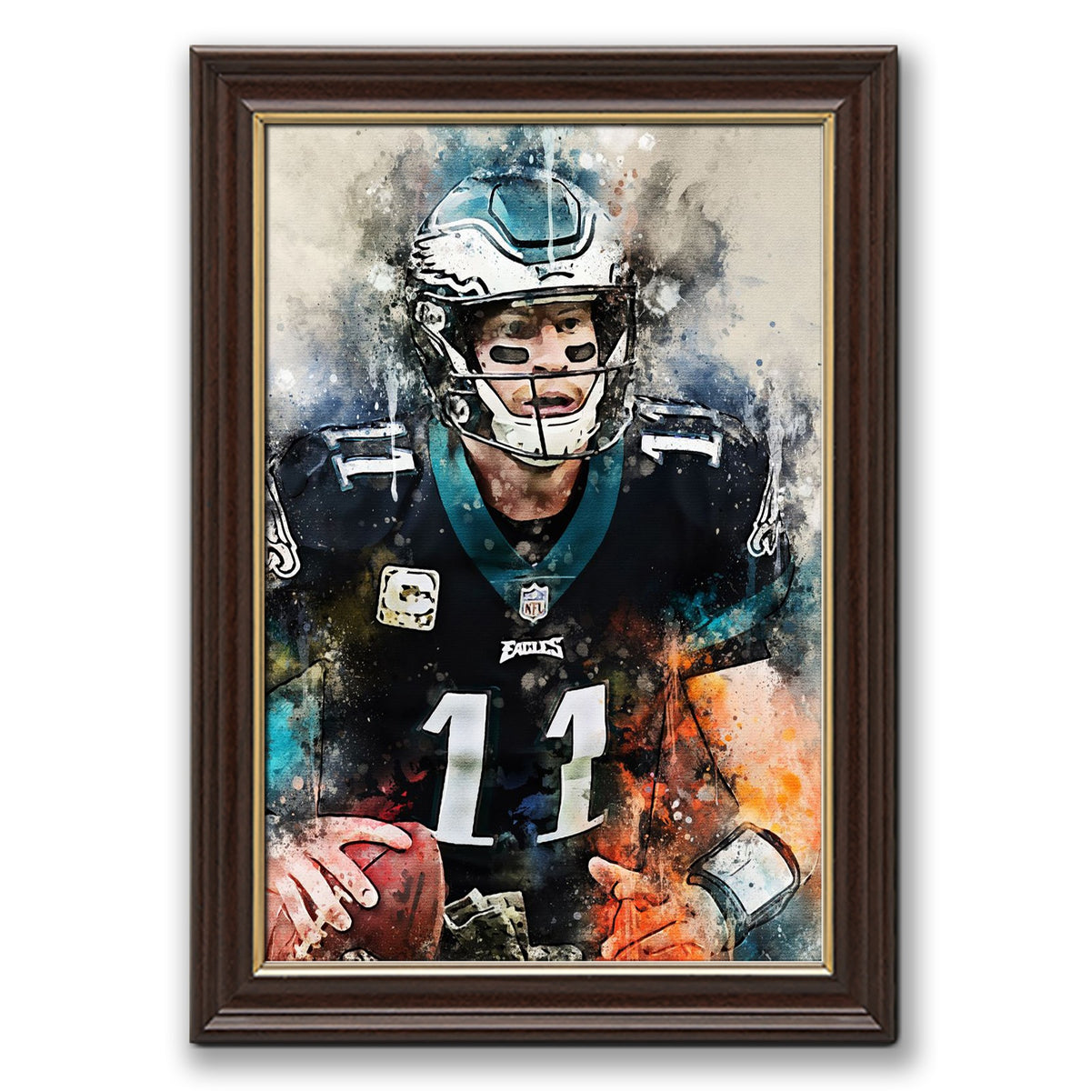 Carson Wentz Celebrity Sports Art Poster School Dining Room Decoration 5 Canvas Wall Art Poster Decor Gift