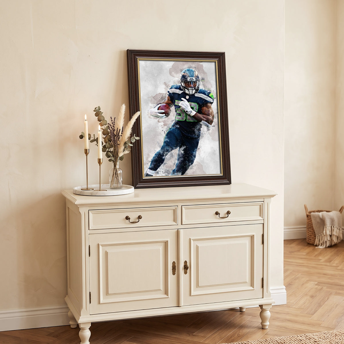 Chris Carson Celebrity Sports Art Poster School Dining Room Decoration 6 Canvas Wall Art Poster Decor Gift