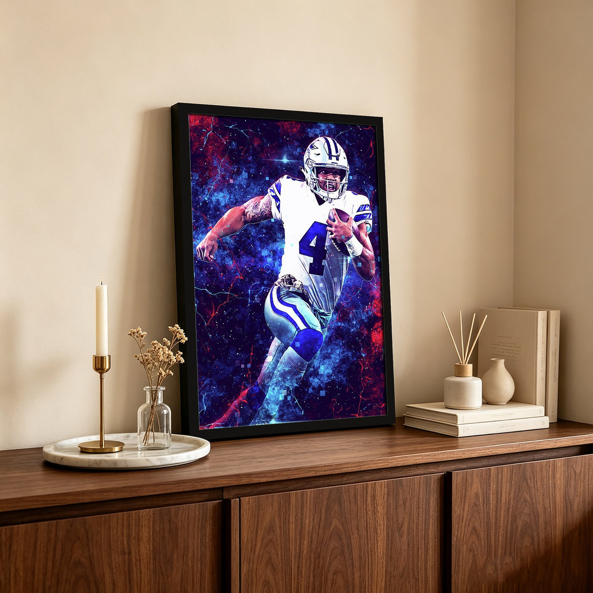 Dak Prescott Sports Celebrity Art Deco Poster 1 Canvas Wall Art Poster Decor Gift