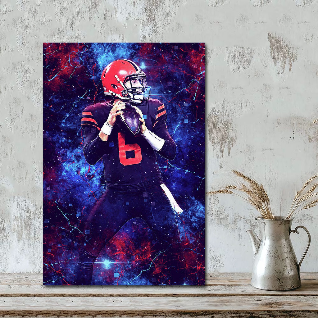 Baker Mayfield Sports Celebrity Art Deco Poster 2 Canvas Wall Art Poster Decor Gift