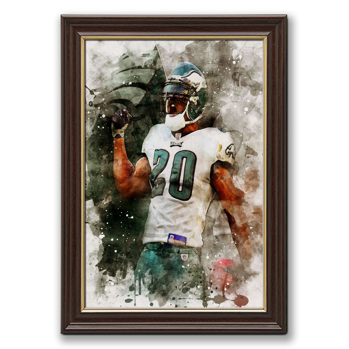 Brian Dawkins Art Poster 4 Canvas Wall Art Poster Decor Gift