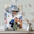 Dak Prescott Celebrity Sports Art Poster School Dining Room Decoration 0 Canvas Wall Art Poster Decor Gift