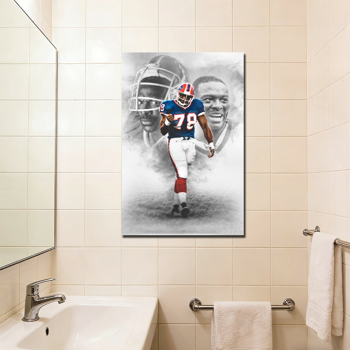 Bruce Smith Celebrity Sports Art Poster School Dining Room Decoration 0 Canvas Wall Art Poster Decor Gift