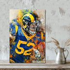 Clay Matthews Celebrity Sports Art Poster School Dining Room Decoration 1 Canvas Wall Art Poster Decor Gift