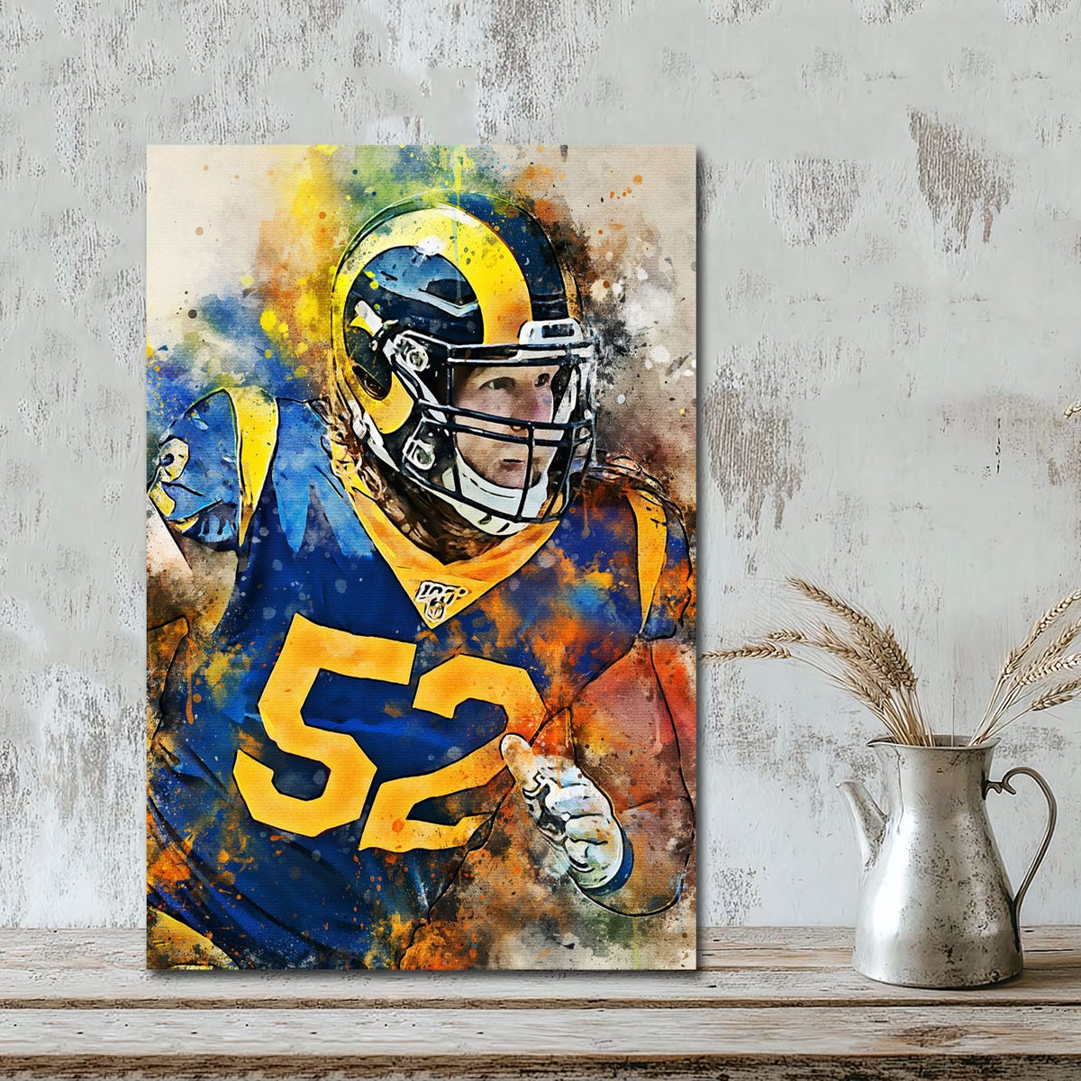 Clay Matthews Celebrity Sports Art Poster School Dining Room Decoration 1 Canvas Wall Art Poster Decor Gift