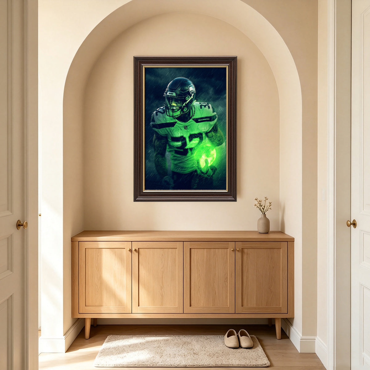 Chris Carson Art Sports Decorative Poster School Dormitory 3 Canvas Wall Art Poster Decor Gift