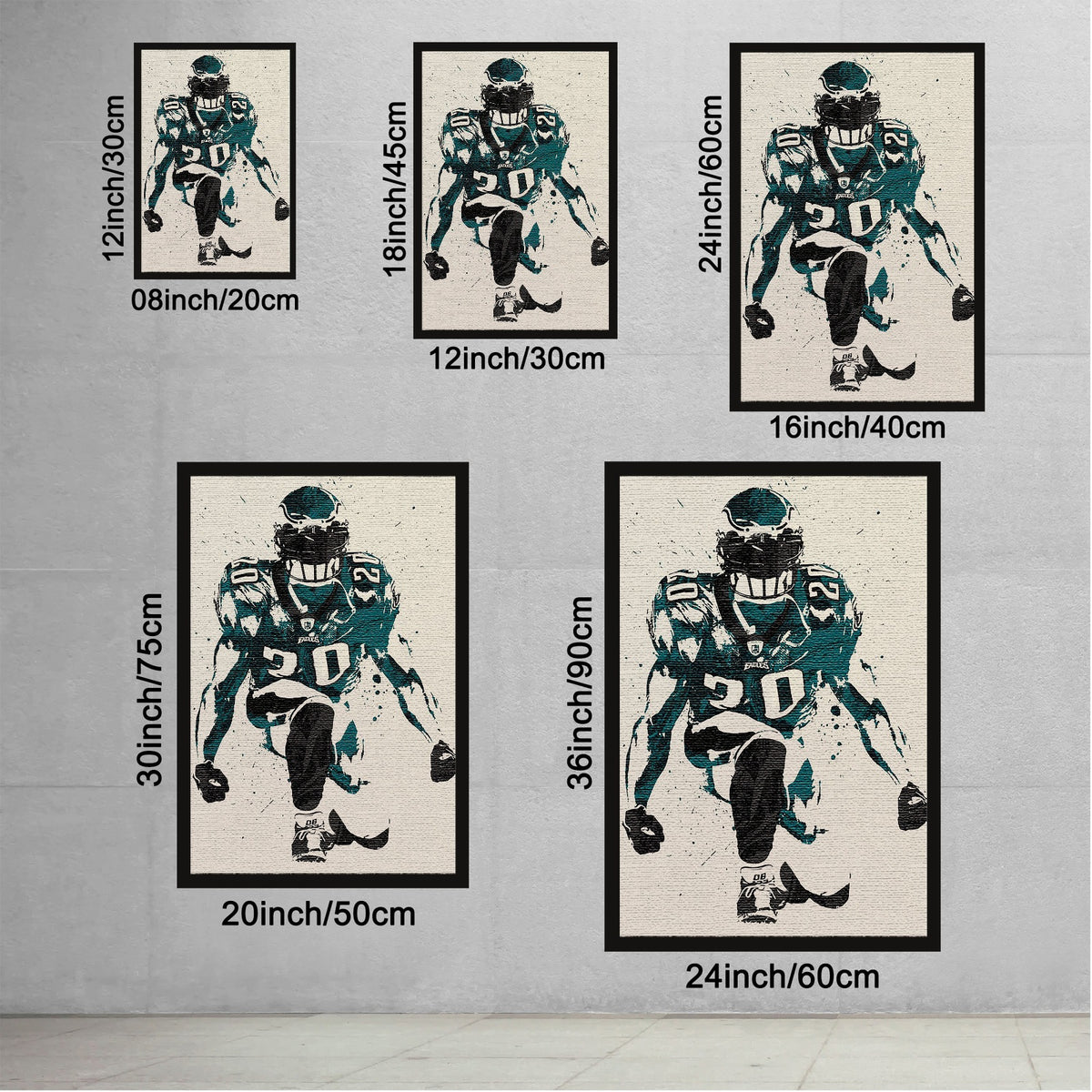 Brian Dawkins Art Poster 6 Canvas Wall Art Poster Decor Gift