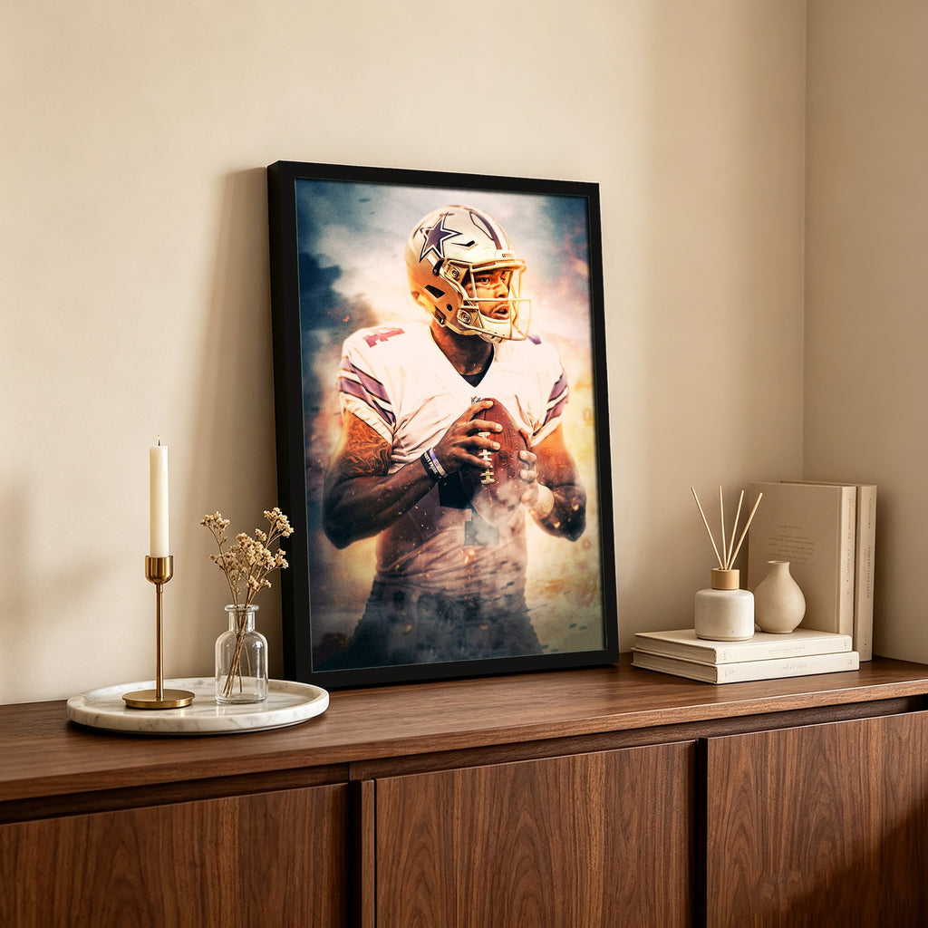 Dak Prescott Celebrity Sports Art Poster School Dining Room Decoration 8 Canvas Wall Art Poster Decor Gift