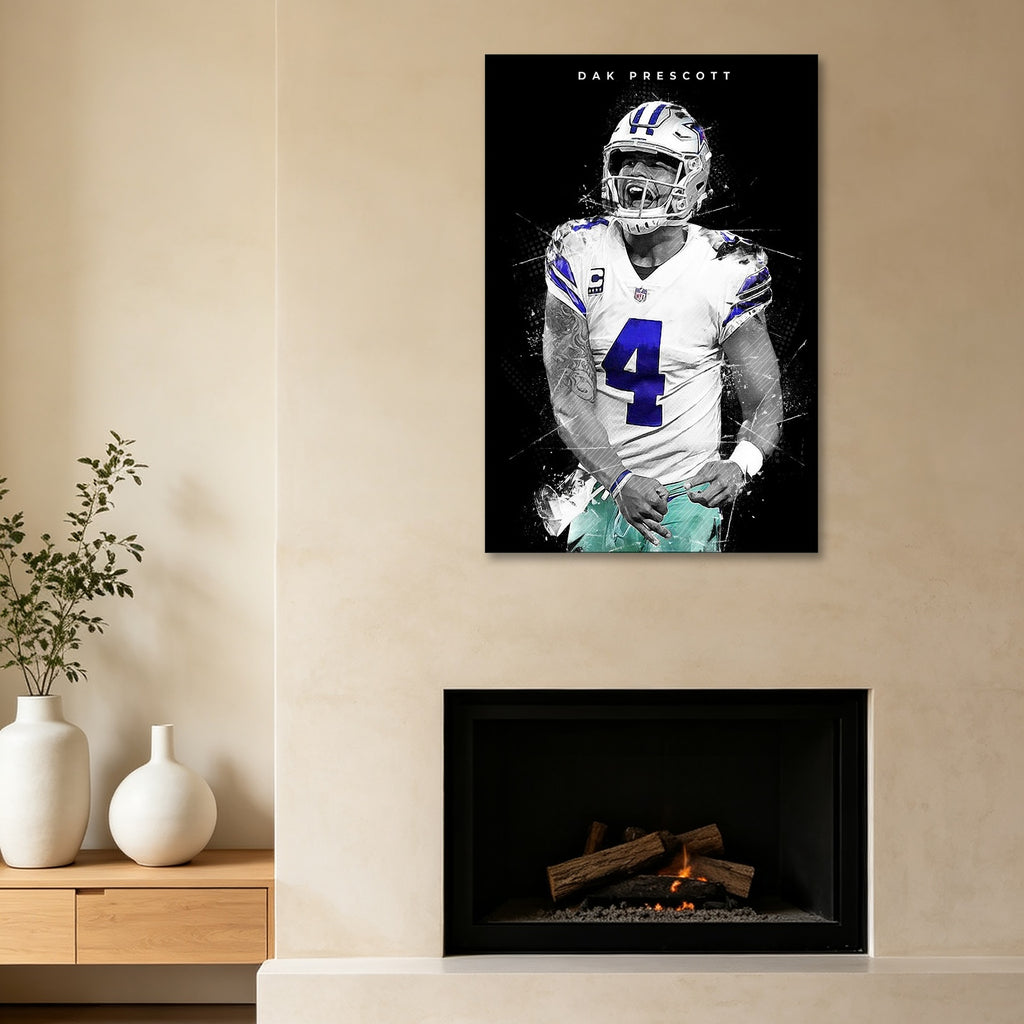 Dak Prescott Art Poster 1 Canvas Wall Art Poster Decor Gift