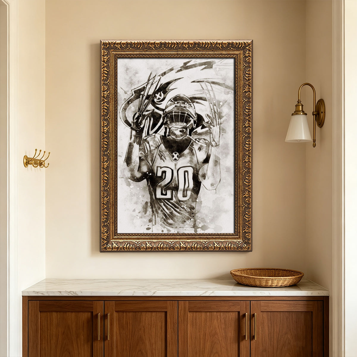 Brian Dawkins Art Poster 5 Canvas Wall Art Poster Decor Gift