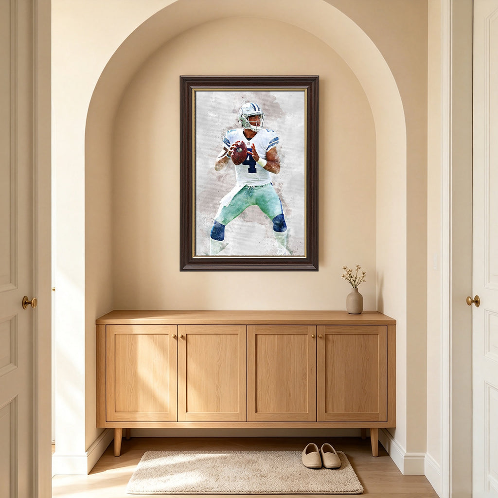 Dak Prescott Celebrity Sports Art Poster School Dining Room Decoration 4 Canvas Wall Art Poster Decor Gift