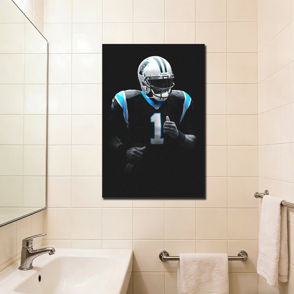 Cam Newton Art Sports Decorative Poster School Dormitory 3 Canvas Wall Art Poster Decor Gift