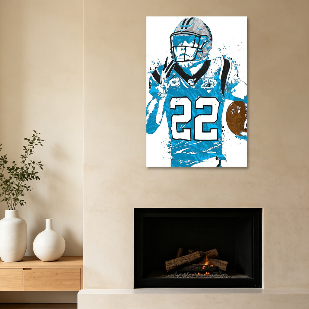 Christian McCaffrey Art Poster 1 Canvas Wall Art Poster Decor Gift