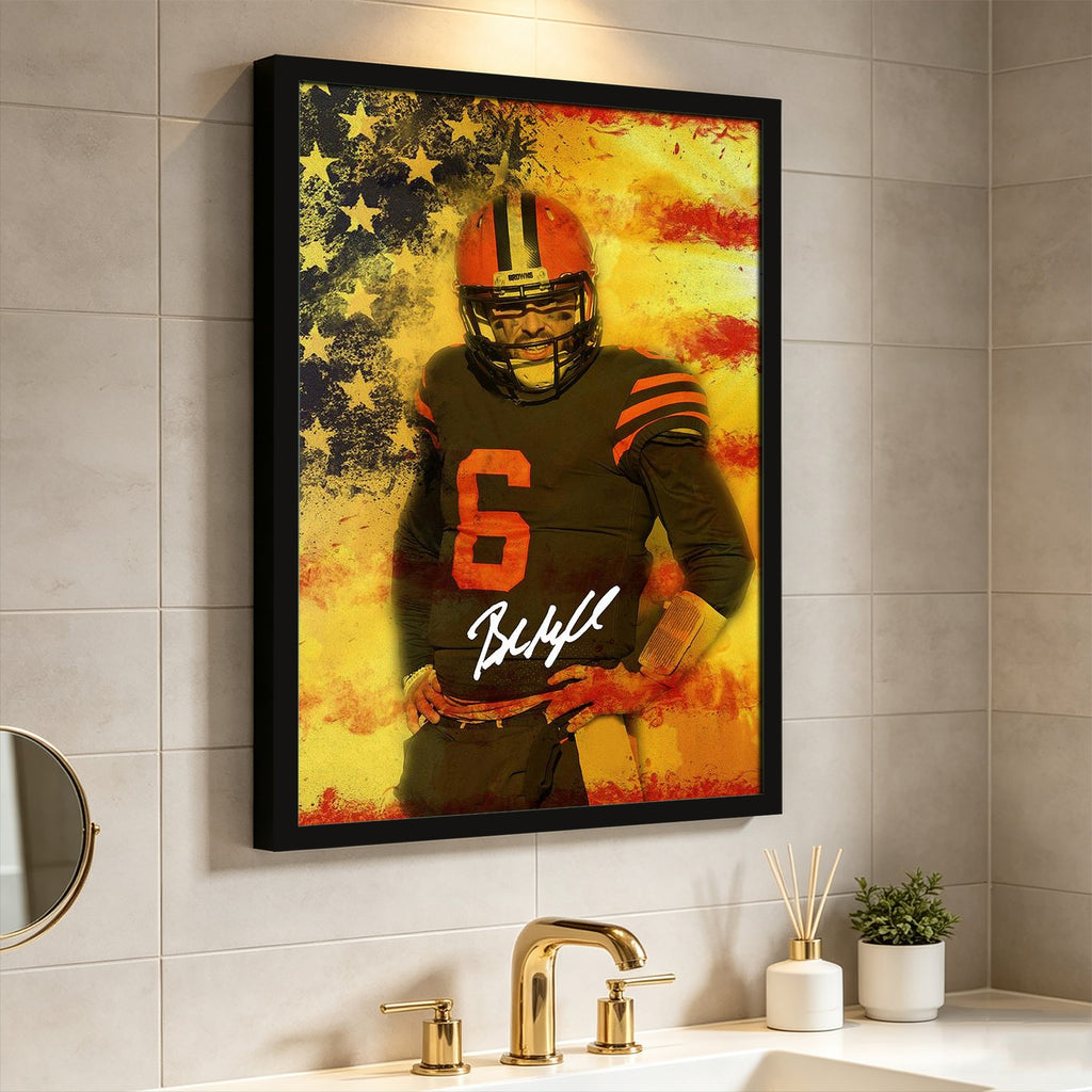 Baker Mayfield Sports Celebrity Art Deco Poster 4 Canvas Wall Art Poster Decor Gift
