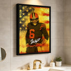 Baker Mayfield Sports Celebrity Art Deco Poster 4 Canvas Wall Art Poster Decor Gift
