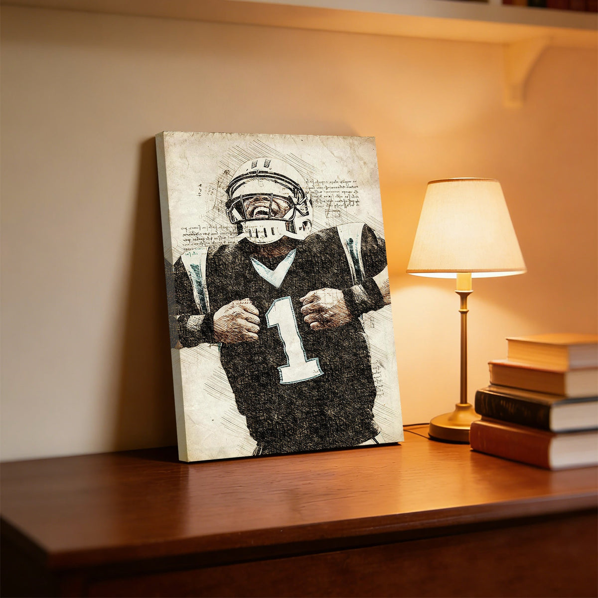 Cam Newton Sports Celebrity Art Deco Poster 8 Canvas Wall Art Poster Decor Gift