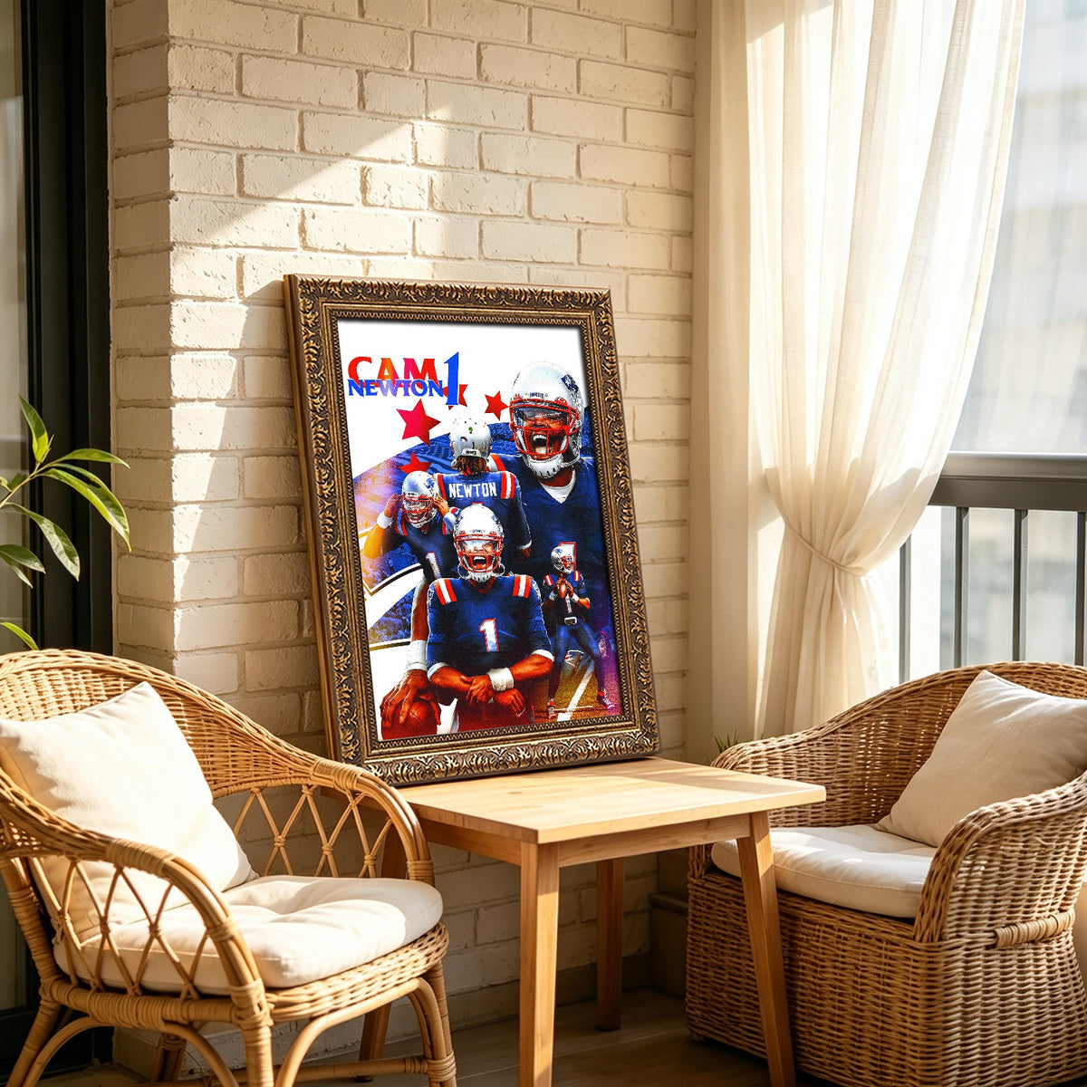 Cam Newton Sports Celebrity Art Deco Poster 1 Canvas Wall Art Poster Decor Gift
