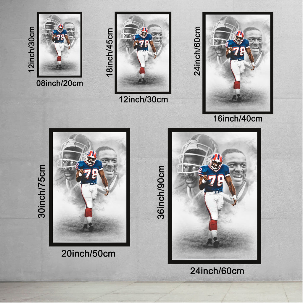 Bruce Smith Celebrity Sports Art Poster School Dining Room Decoration 0 Canvas Wall Art Poster Decor Gift