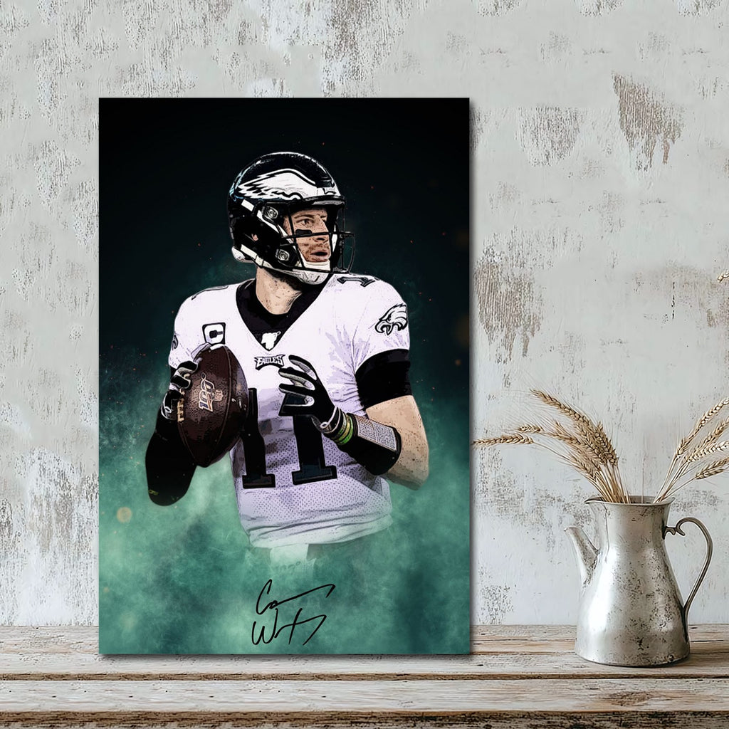 Carson Wentz Celebrity Sports Art Poster School Dining Room Decoration 0 Canvas Wall Art Poster Decor Gift