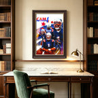 Cam Newton Sports Celebrity Art Deco Poster 1 Canvas Wall Art Poster Decor Gift