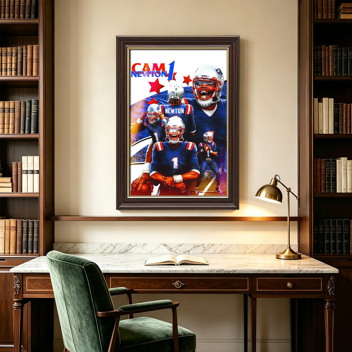 Cam Newton Sports Celebrity Art Deco Poster 1 Canvas Wall Art Poster Decor Gift