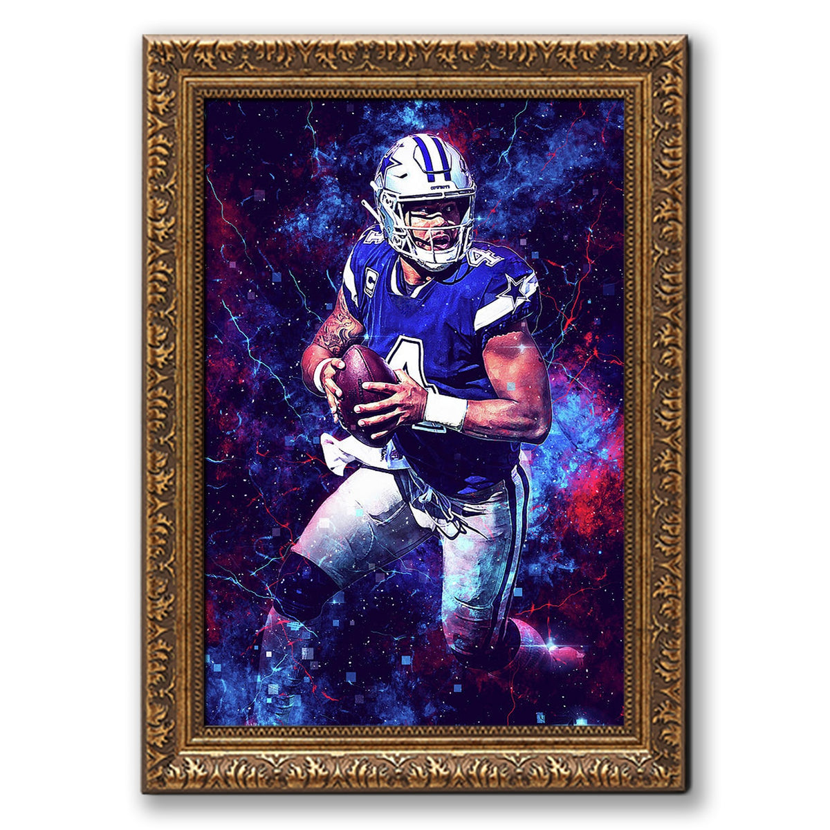 Dak Prescott Sports Celebrity Art Deco Poster 3 Canvas Wall Art Poster Decor Gift
