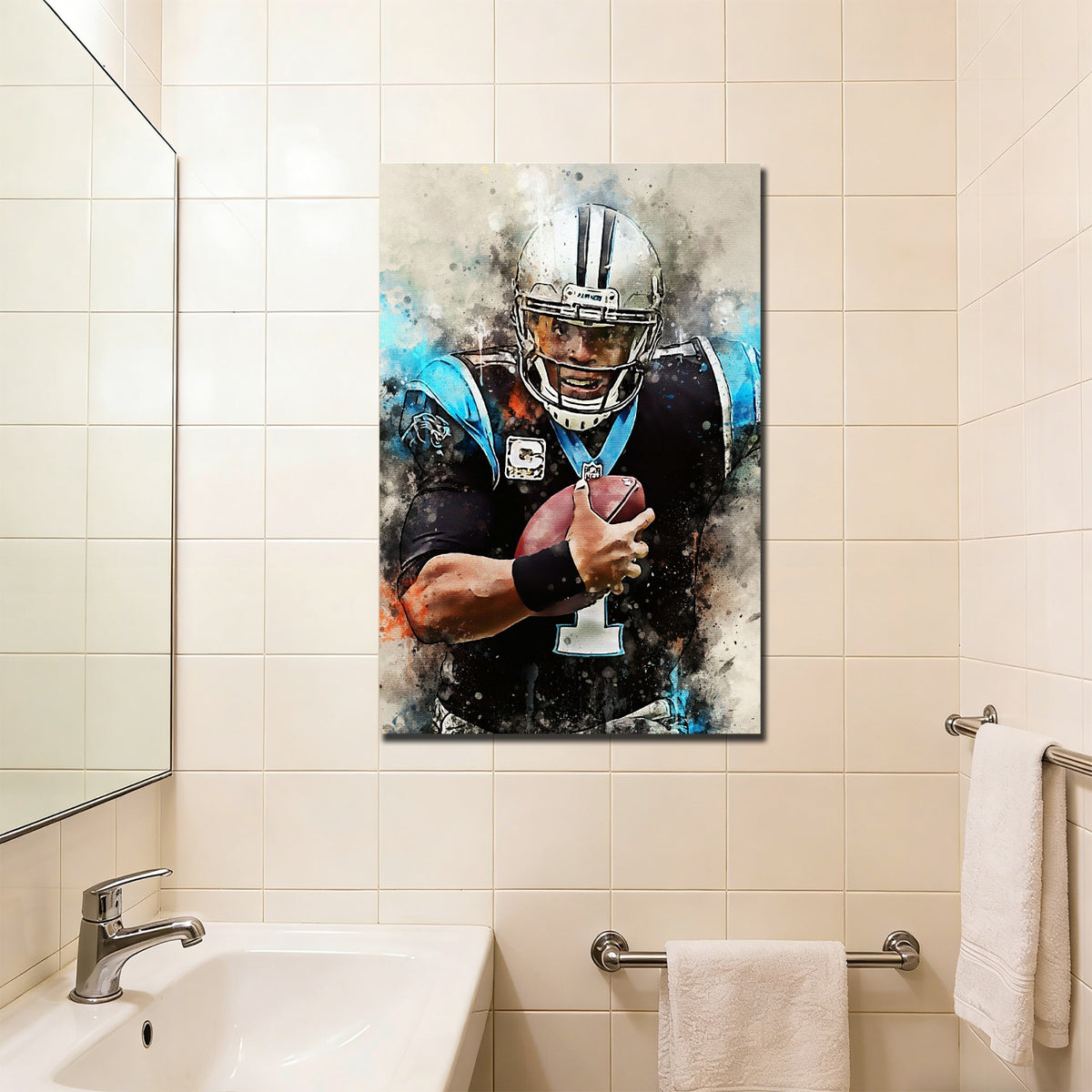 Cam Newton Celebrity Sports Art Poster School Dining Room Decoration 0 Canvas Wall Art Poster Decor Gift