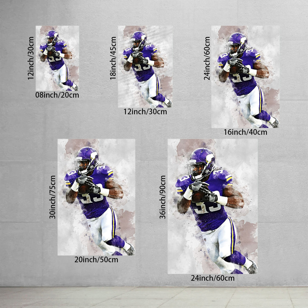 Dalvin Cook Celebrity Sports Art Poster School Dining Room Decoration 3 Canvas Wall Art Poster Decor Gift