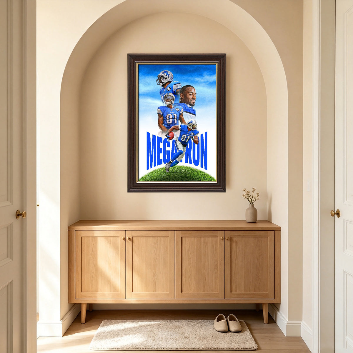 Calvin Johnson Celebrity Sports Art Poster School Dining Room Decoration 6 Canvas Wall Art Poster Decor Gift