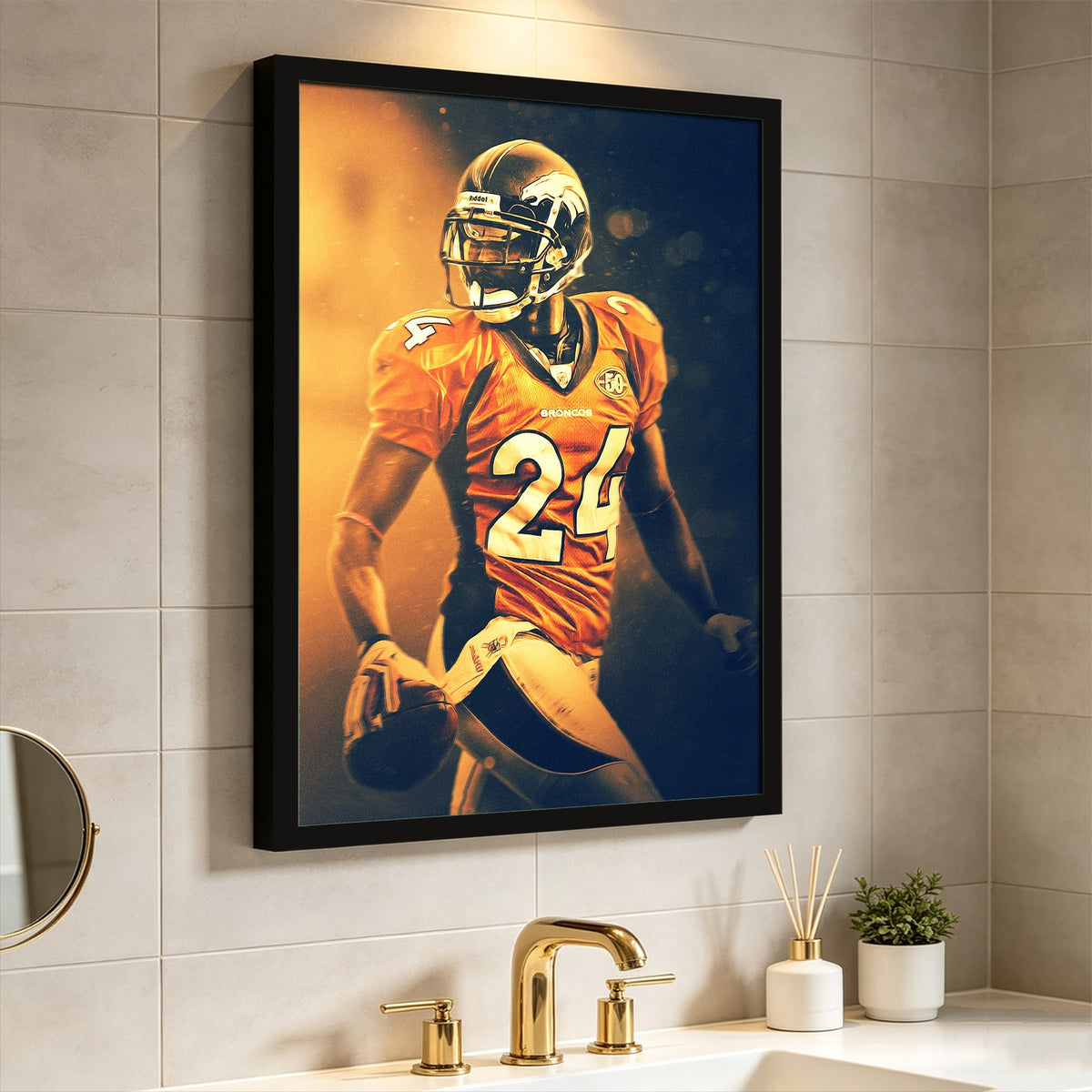 Champ Bailey Art Sports Decorative Poster School Dormitory 2 Canvas Wall Art Poster Decor Gift
