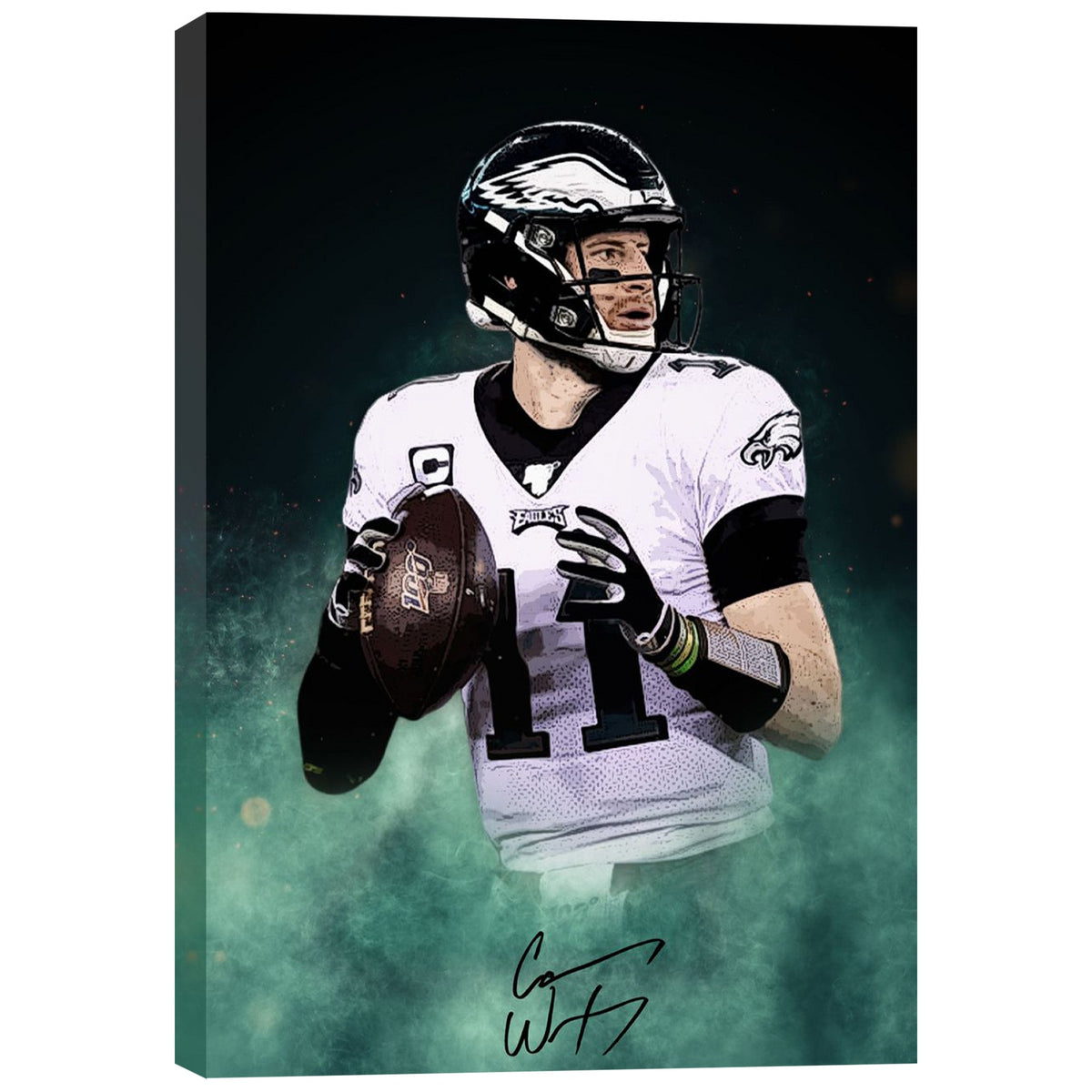 Carson Wentz Celebrity Sports Art Poster School Dining Room Decoration 0 Canvas Wall Art Poster Decor Gift