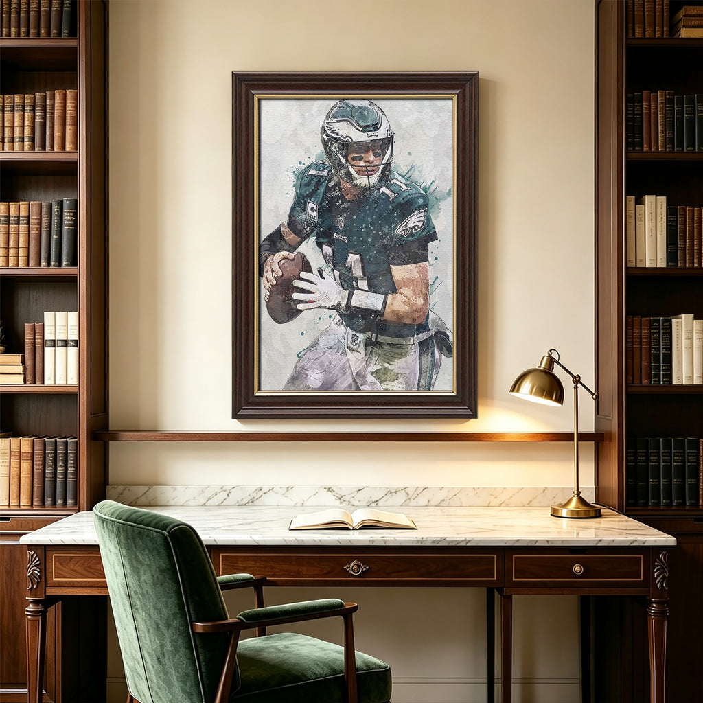Carson Wentz Celebrity Sports Art Poster School Dining Room Decoration 8 Canvas Wall Art Poster Decor Gift