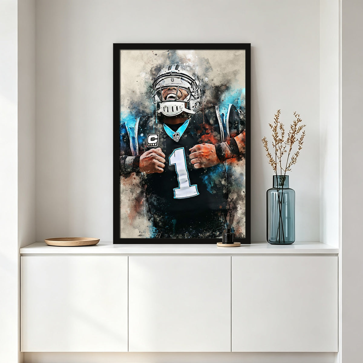 Cam Newton Celebrity Sports Art Poster School Dining Room Decoration 2 Canvas Wall Art Poster Decor Gift