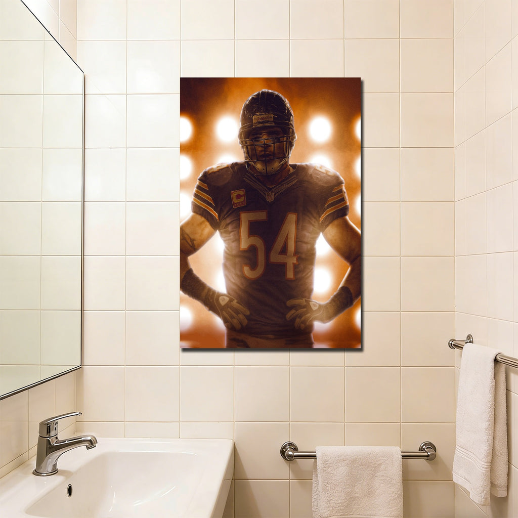 Brian Urlacher Art Sports Decorative Poster School Dormitory 5 Canvas Wall Art Poster Decor Gift