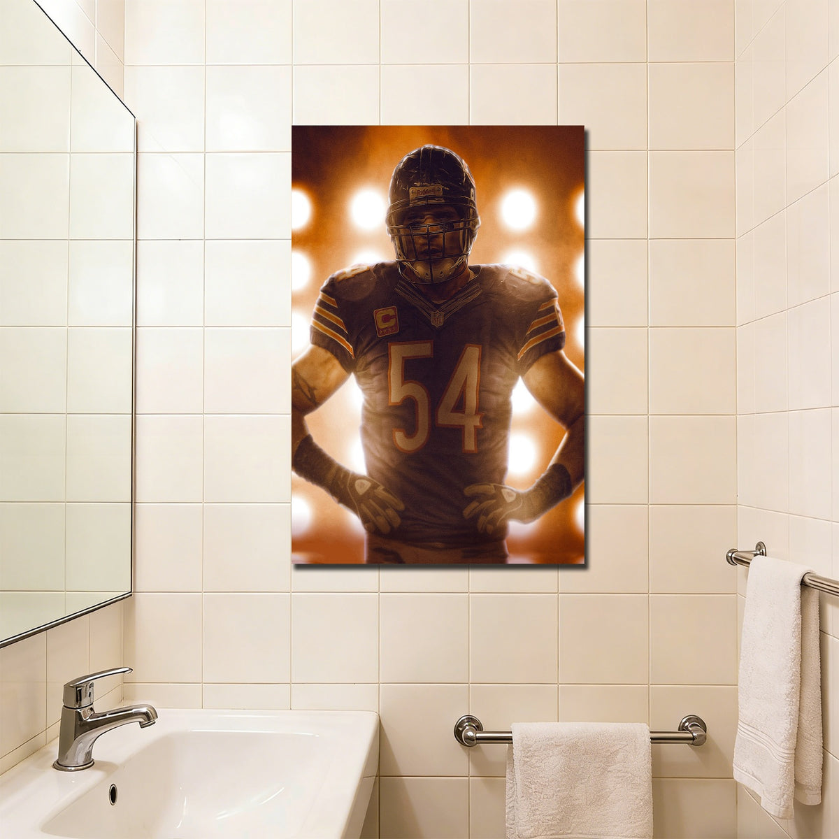 Brian Urlacher Art Sports Decorative Poster School Dormitory 5 Canvas Wall Art Poster Decor Gift