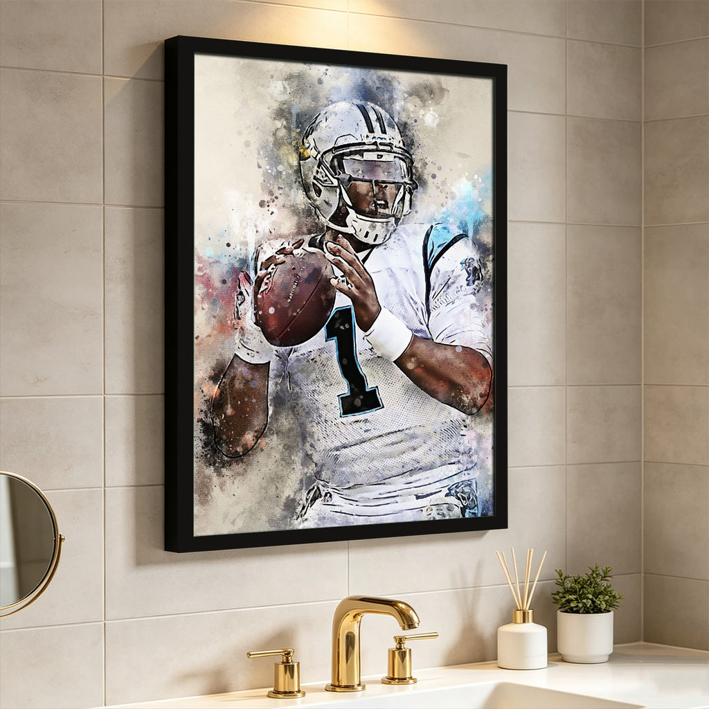 Cam Newton Celebrity Sports Art Poster School Dining Room Decoration 6 Canvas Wall Art Poster Decor Gift