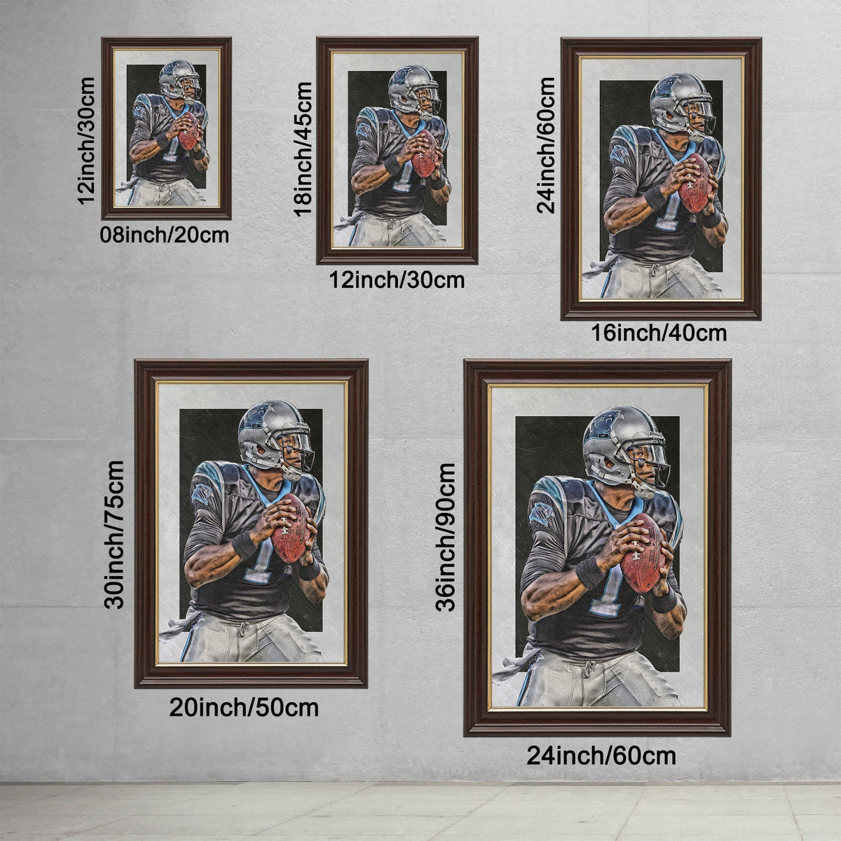 Cam Newton Sports Celebrity Art Deco Poster 6 Canvas Wall Art Poster Decor Gift