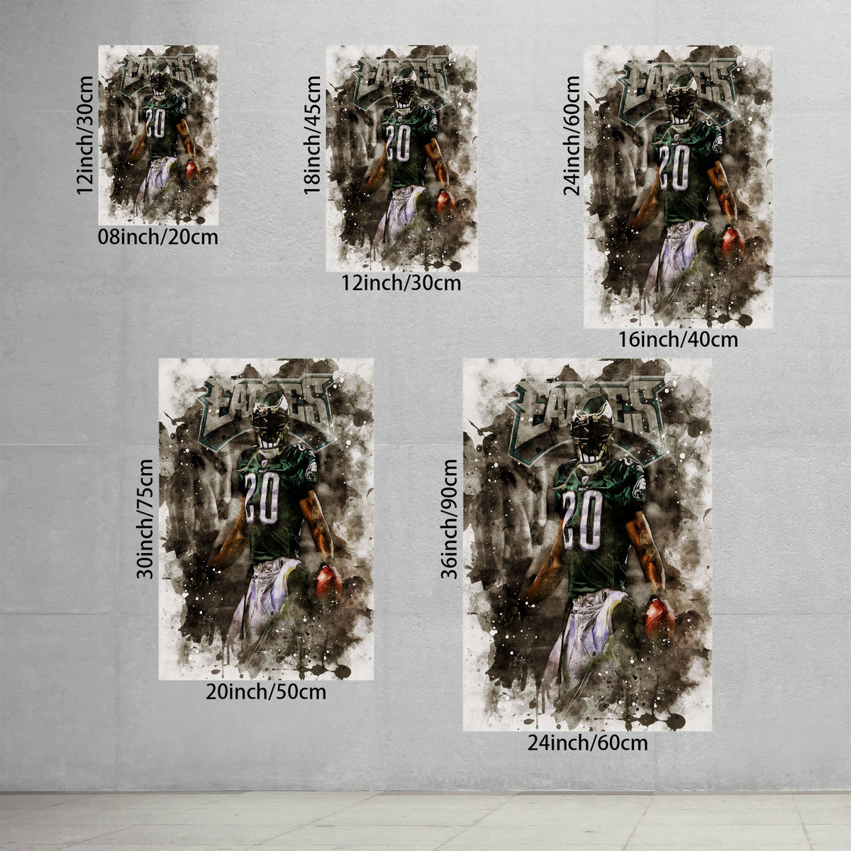 Brian Dawkins Art Poster 8 Canvas Wall Art Poster Decor Gift