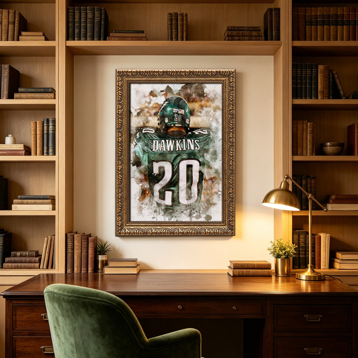 Brian Dawkins Art Poster 0 Canvas Wall Art Poster Decor Gift