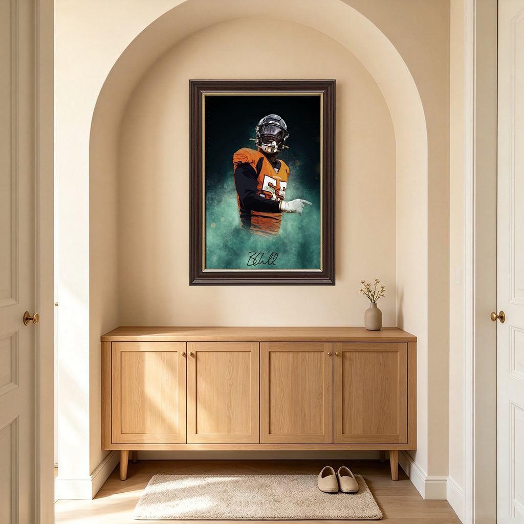 Bradley Chubb Celebrity Sports Art Poster School Dining Room Decoration 9 Canvas Wall Art Poster Decor Gift