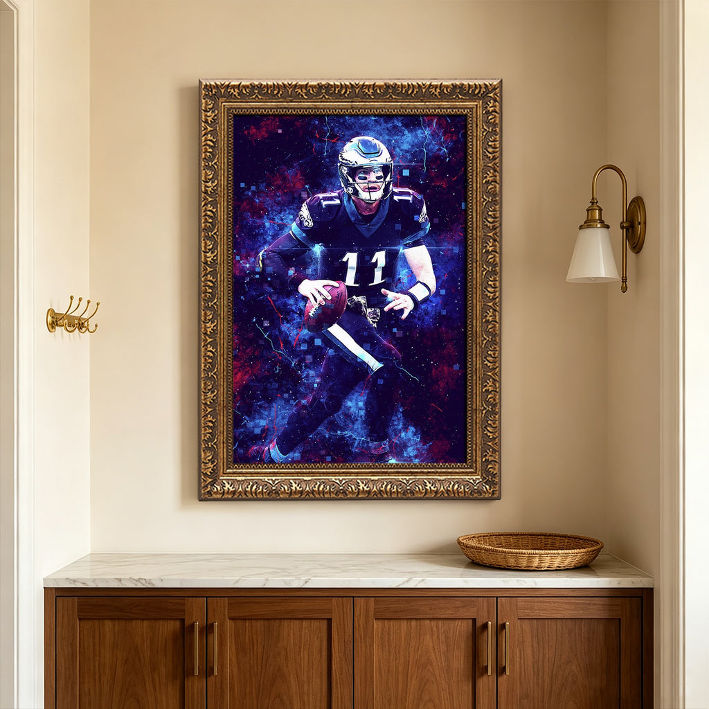 Carson Wentz Sports Celebrity Art Deco Poster 3 Canvas Wall Art Poster Decor Gift