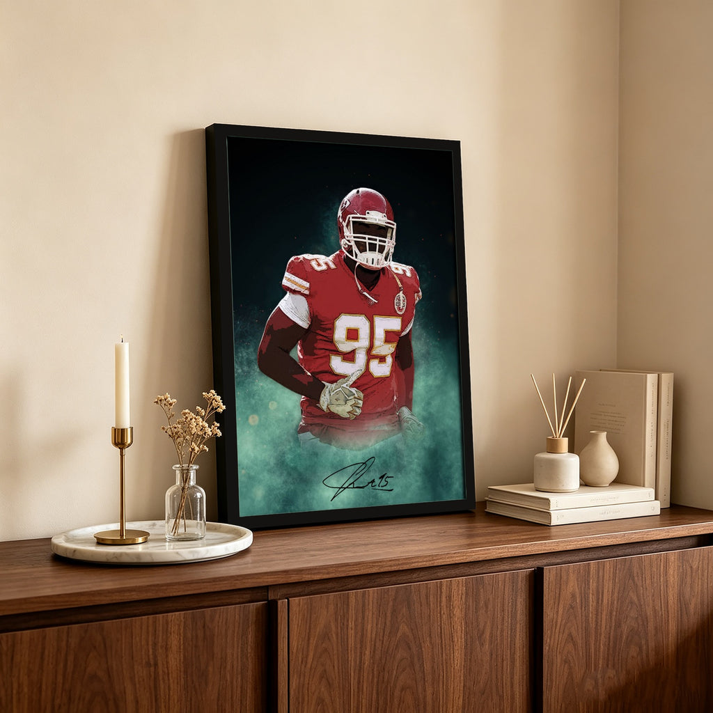 Chris Jones Celebrity Sports Art Poster School Dining Room Decoration 4 Canvas Wall Art Poster Decor Gift