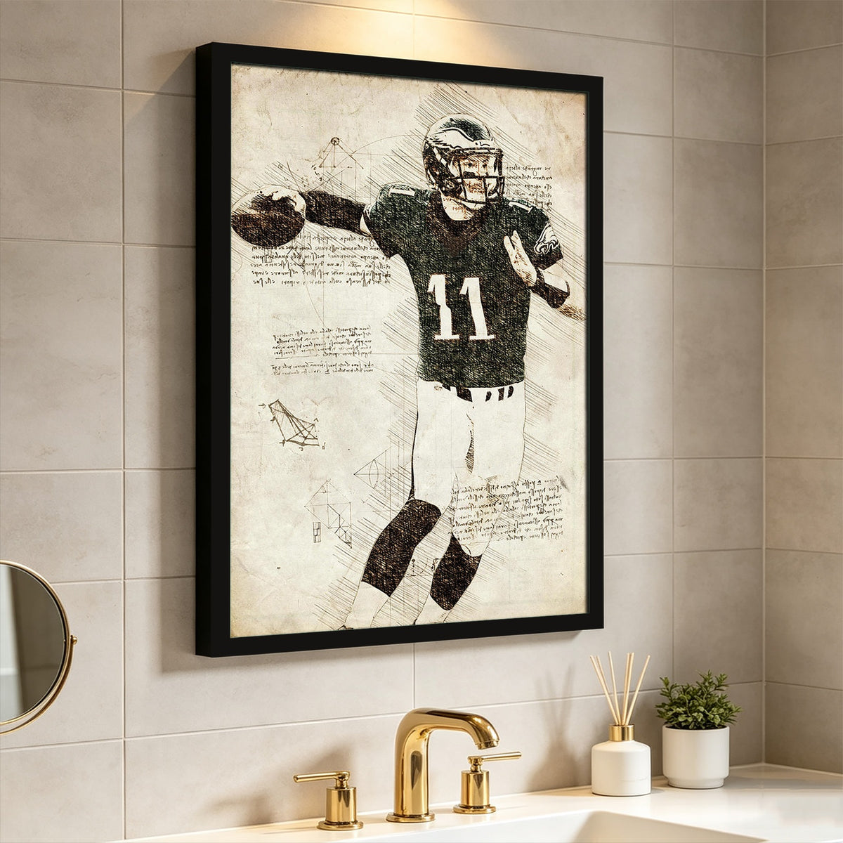 Carson Wentz Sports Celebrity Art Deco Poster 4 Canvas Wall Art Poster Decor Gift