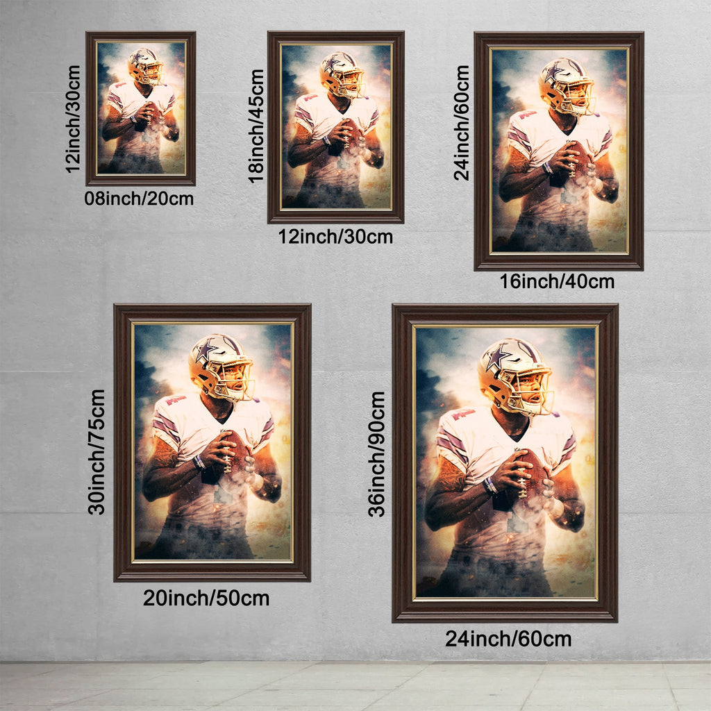 Dak Prescott Celebrity Sports Art Poster School Dining Room Decoration 8 Canvas Wall Art Poster Decor Gift