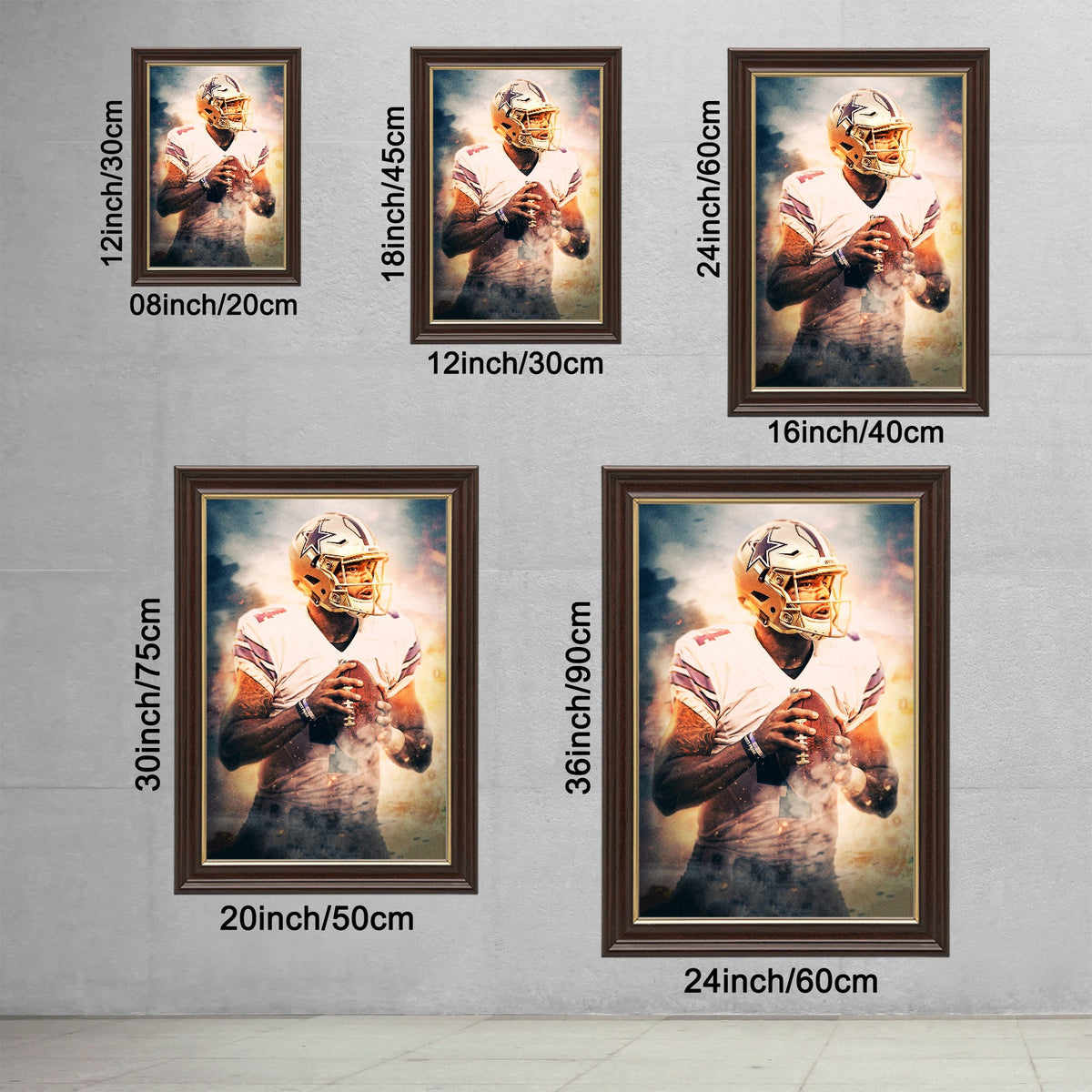 Dak Prescott Celebrity Sports Art Poster School Dining Room Decoration 8 Canvas Wall Art Poster Decor Gift