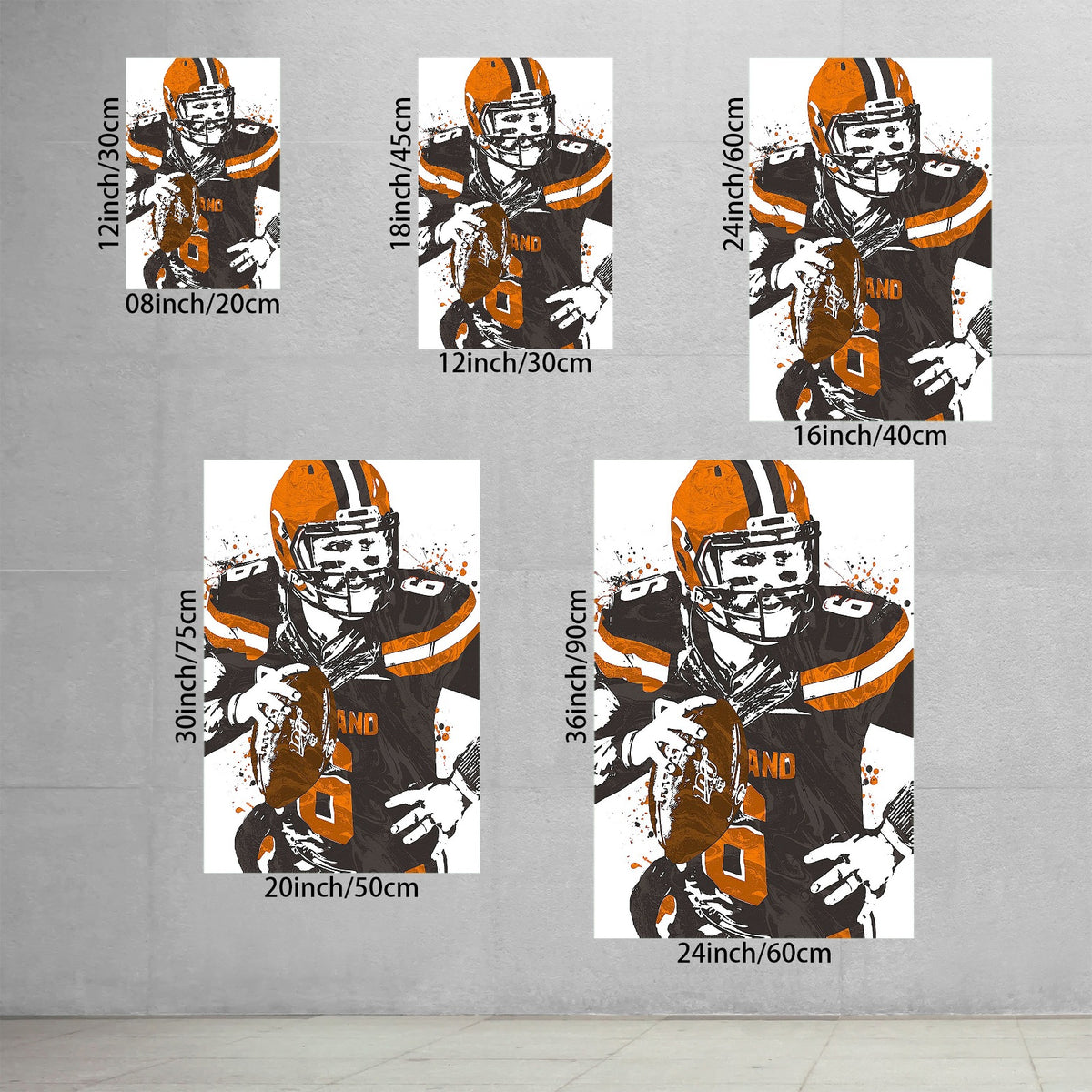 Baker Mayfield Celebrity Sports Art Poster School Dining Room Decoration 7 Canvas Wall Art Poster Decor Gift