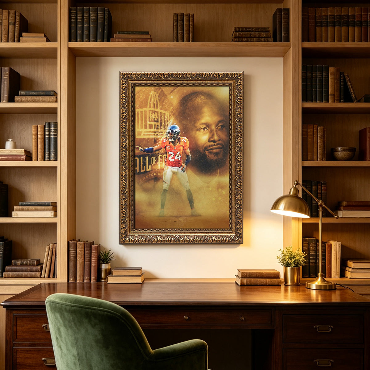 Champ Bailey Art Sports Decorative Poster School Dormitory 4 Canvas Wall Art Poster Decor Gift