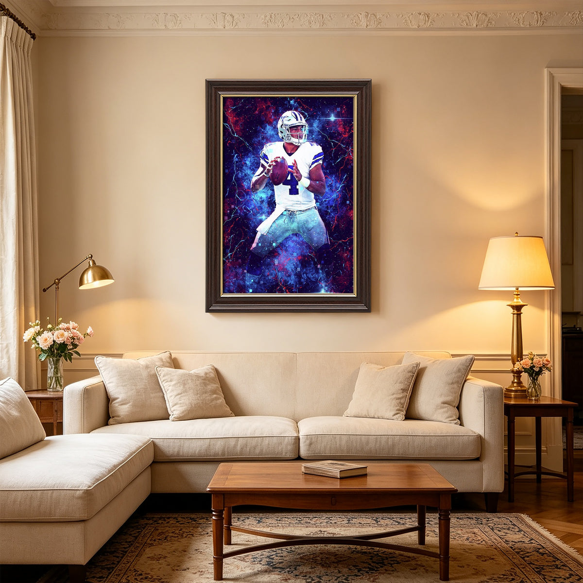 Dak Prescott Sports Celebrity Art Deco Poster 2 Canvas Wall Art Poster Decor Gift
