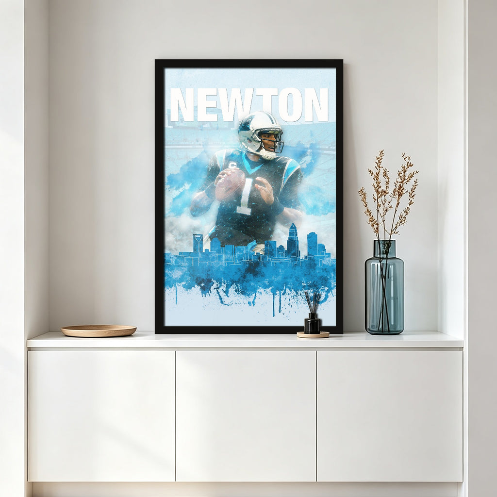 Cam Newton Sports Celebrity Art Deco Poster 4 Canvas Wall Art Poster Decor Gift