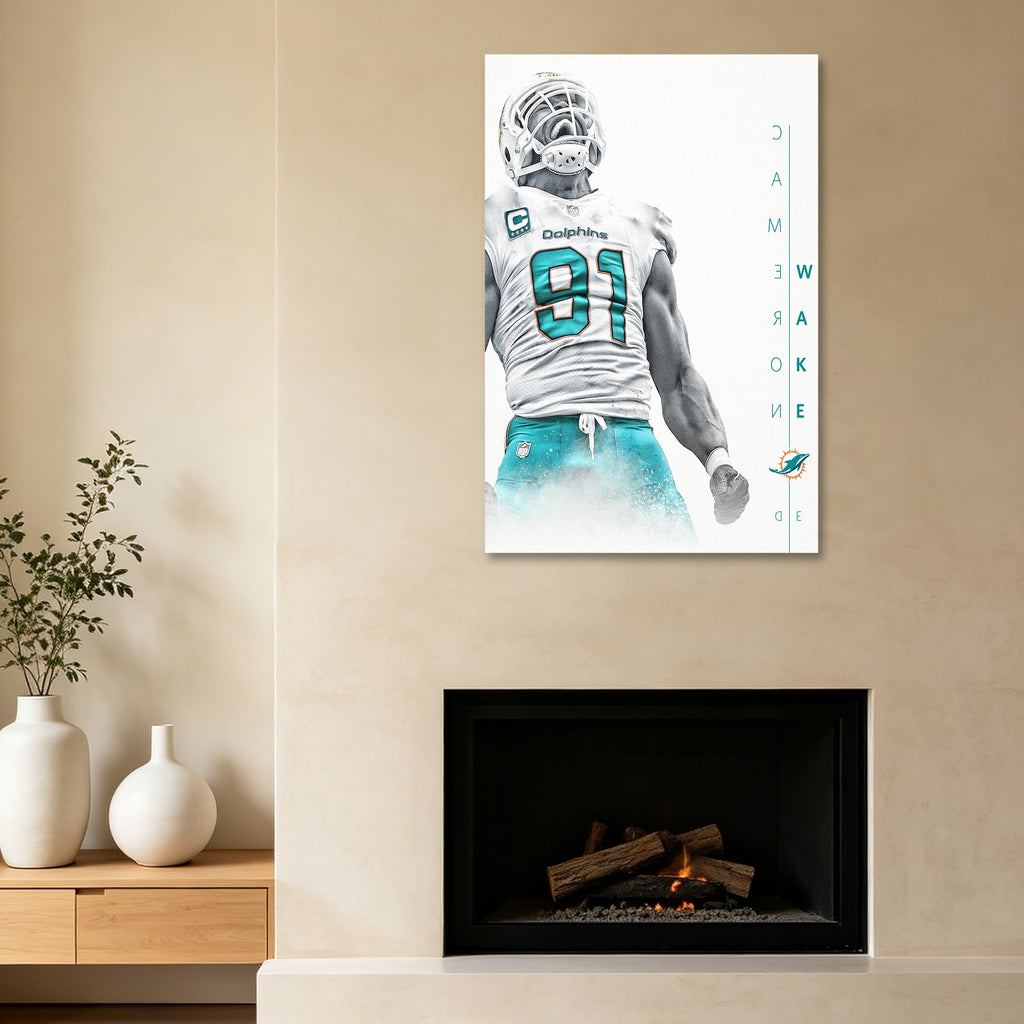 Cameron Wake Celebrity Sports Art Poster School Dining Room Decoration 0 Canvas Wall Art Poster Decor Gift